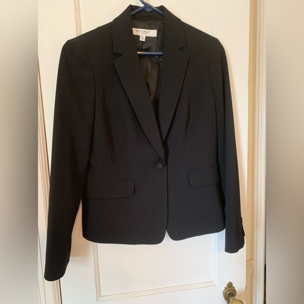 Nine West Black Blazer Tailored Suit Jacket